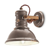 Vintage szürke színű ipari falilámpa.